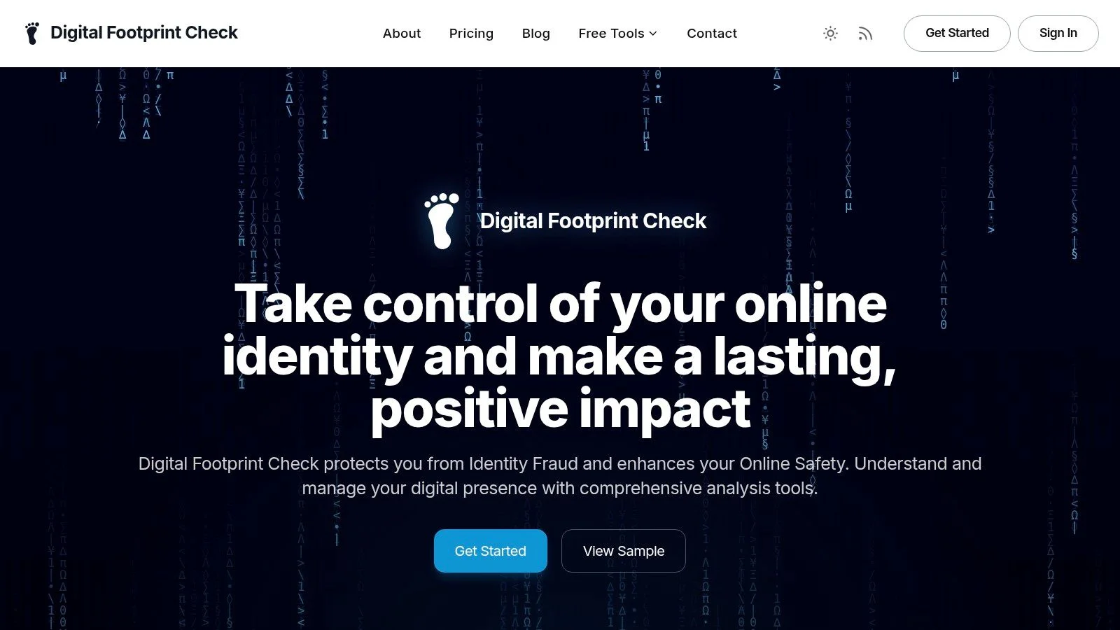 Screenshot from https://www.digitalfootprintcheck.com
