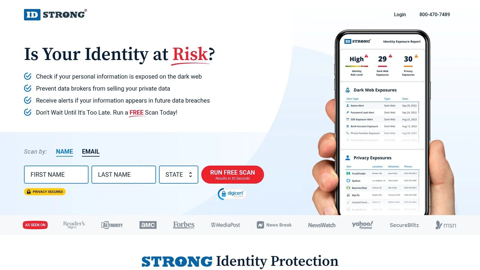 IDStrong — Free Dark Web Scan