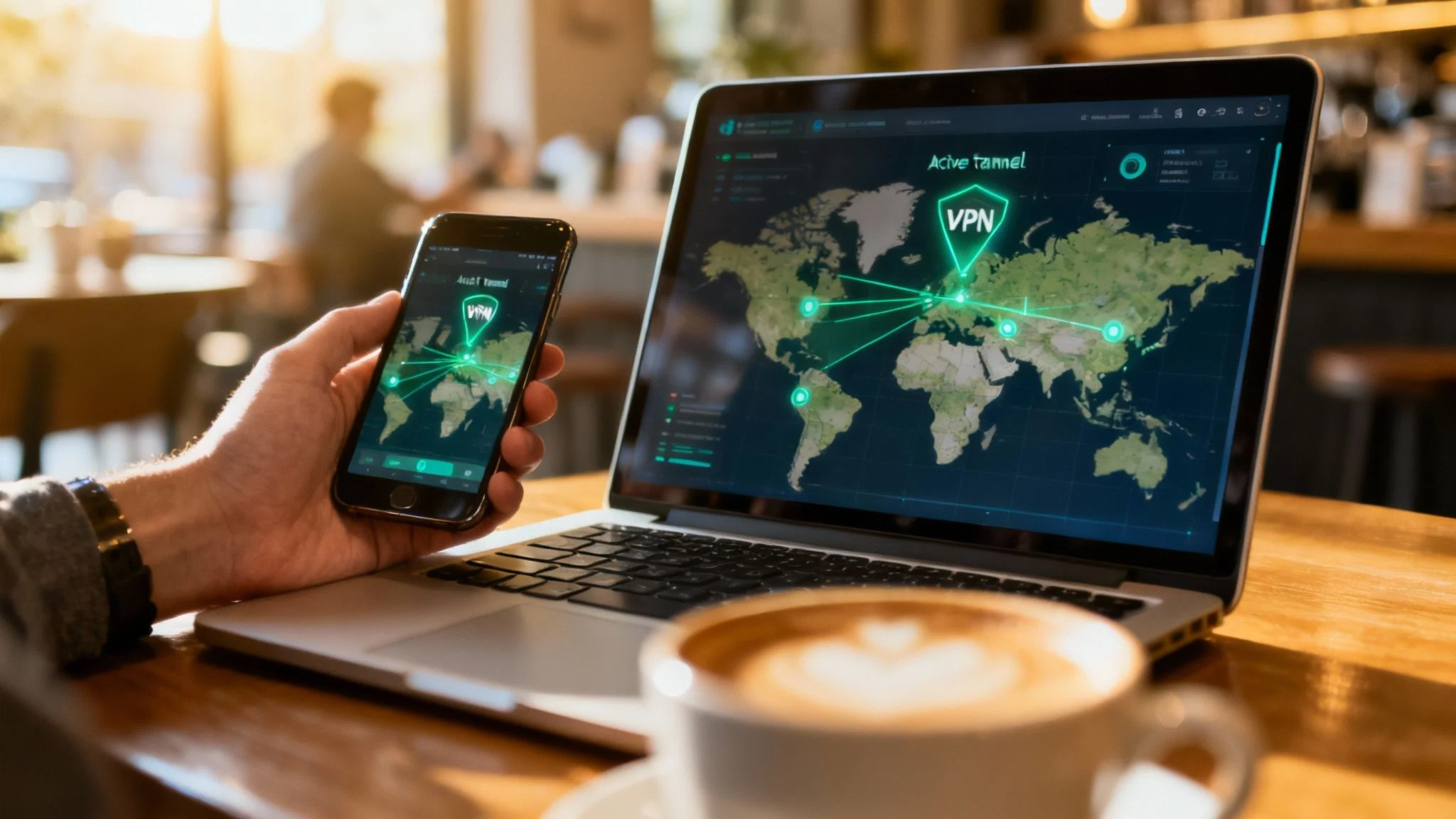 Infographic showing key data about Use a VPN on Public Wi-Fi Networks