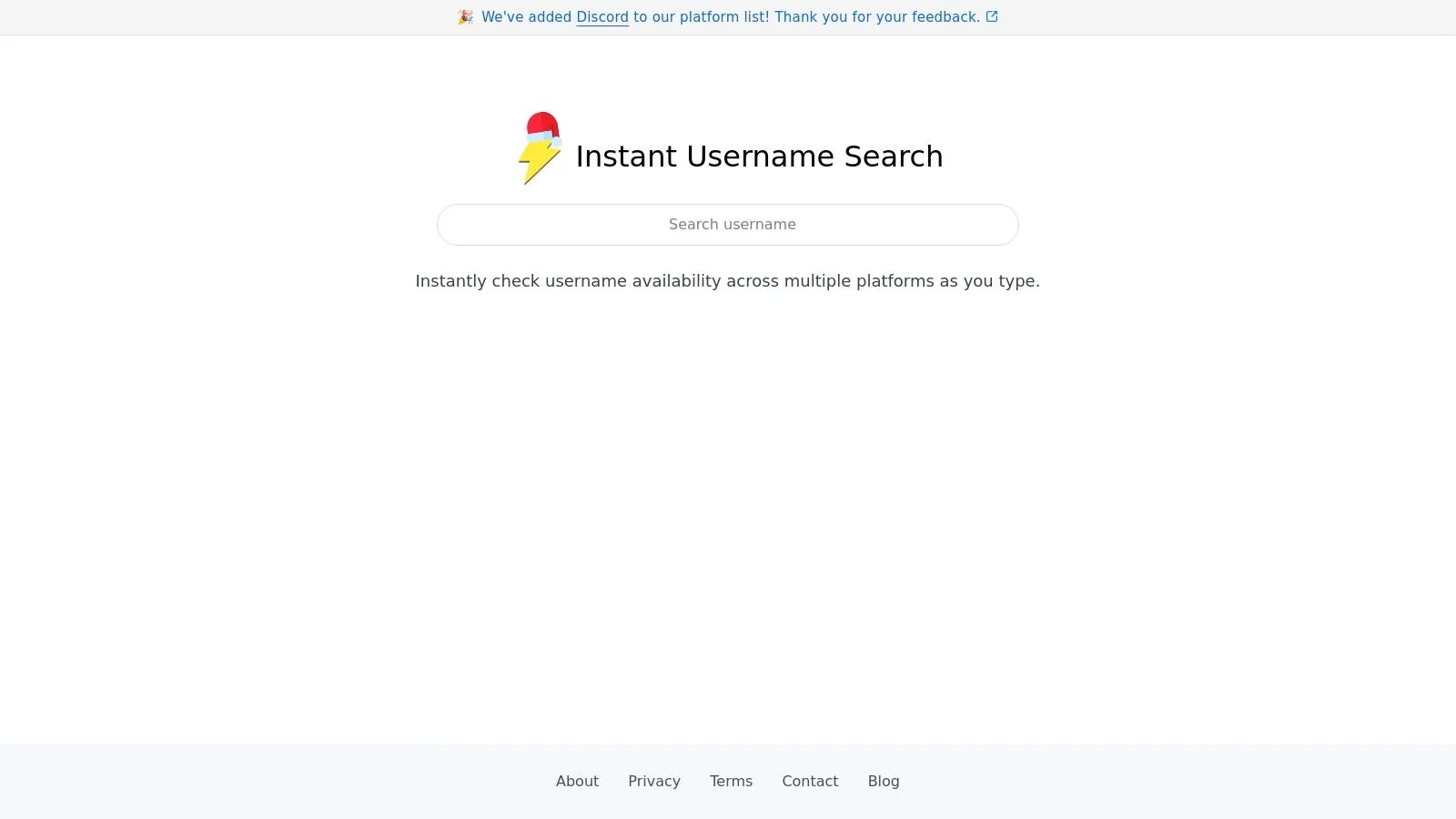 Instant Username Search
